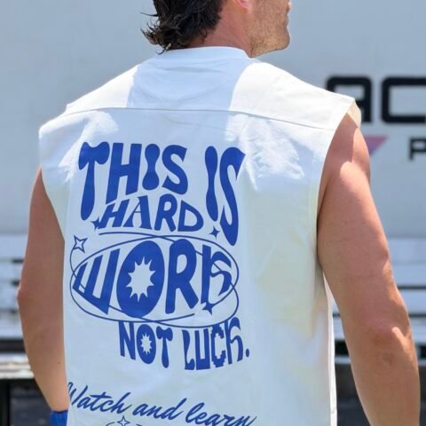 OVERSIZE CUT-OFF "HARD WORK"